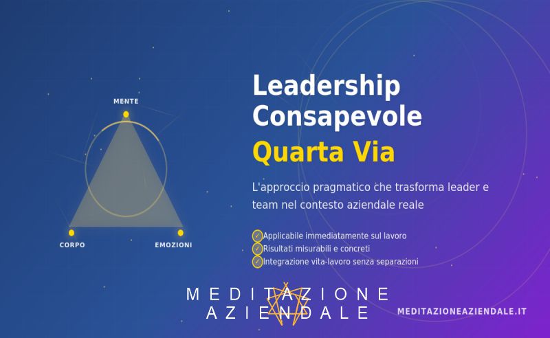 LEADERSHIP CONSAPEVOLE: L'APPROCCIO PRAGMATICO DELLA QUARTA VIA IN AZIENDA